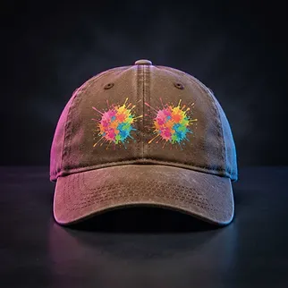Custom dad hat in Brown — front view