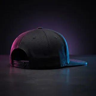 Custom snapback in Black — side view