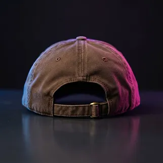 Custom dad hat in Brown — back view