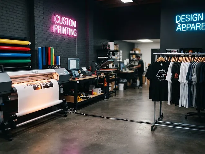 BPS printing equipment and workspace