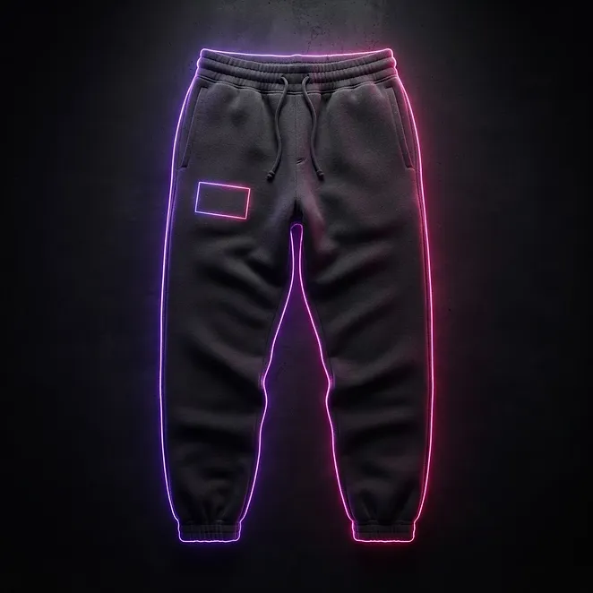Custom sweatpants with leg logo print area